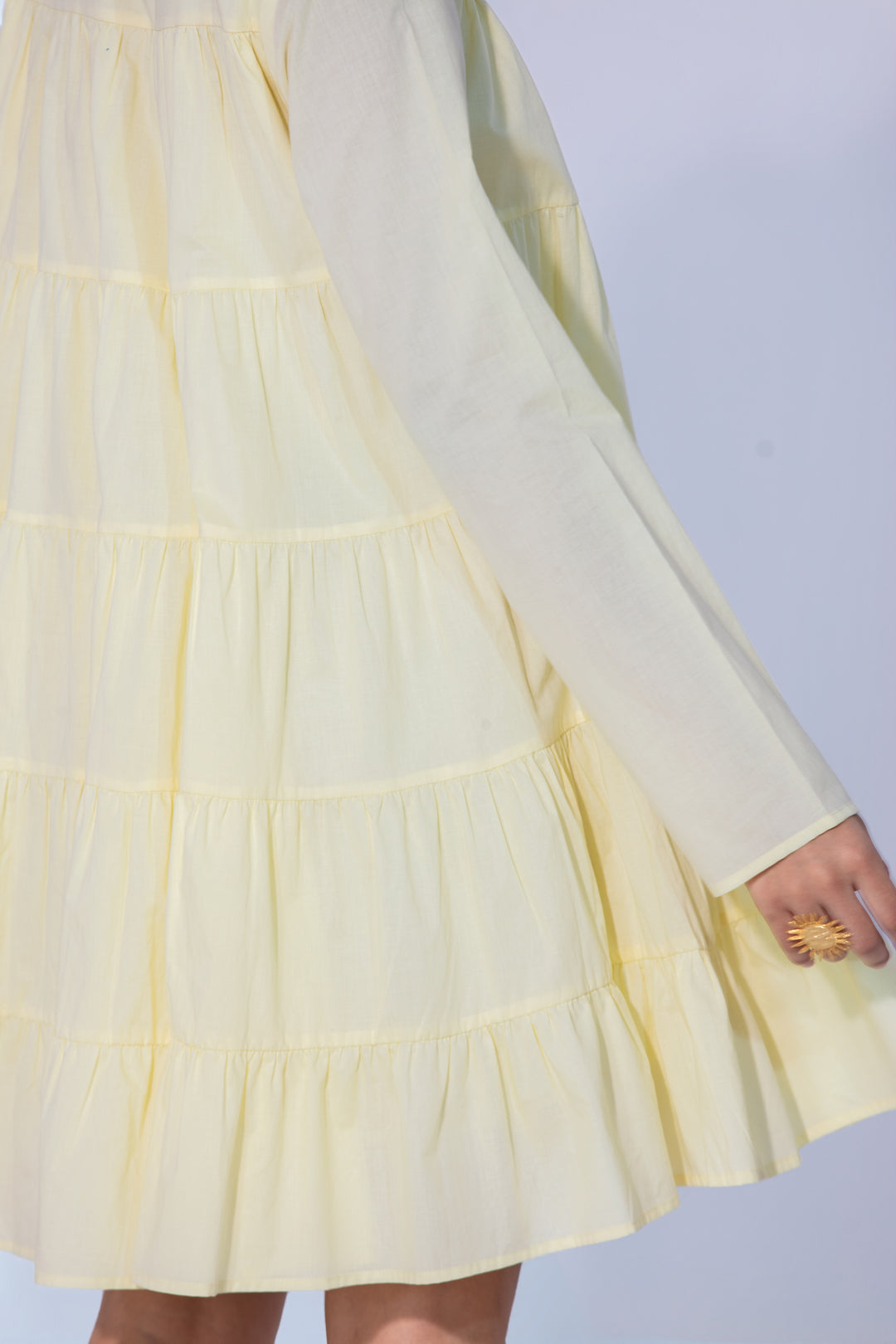 Lemon Tiered Mini Dress