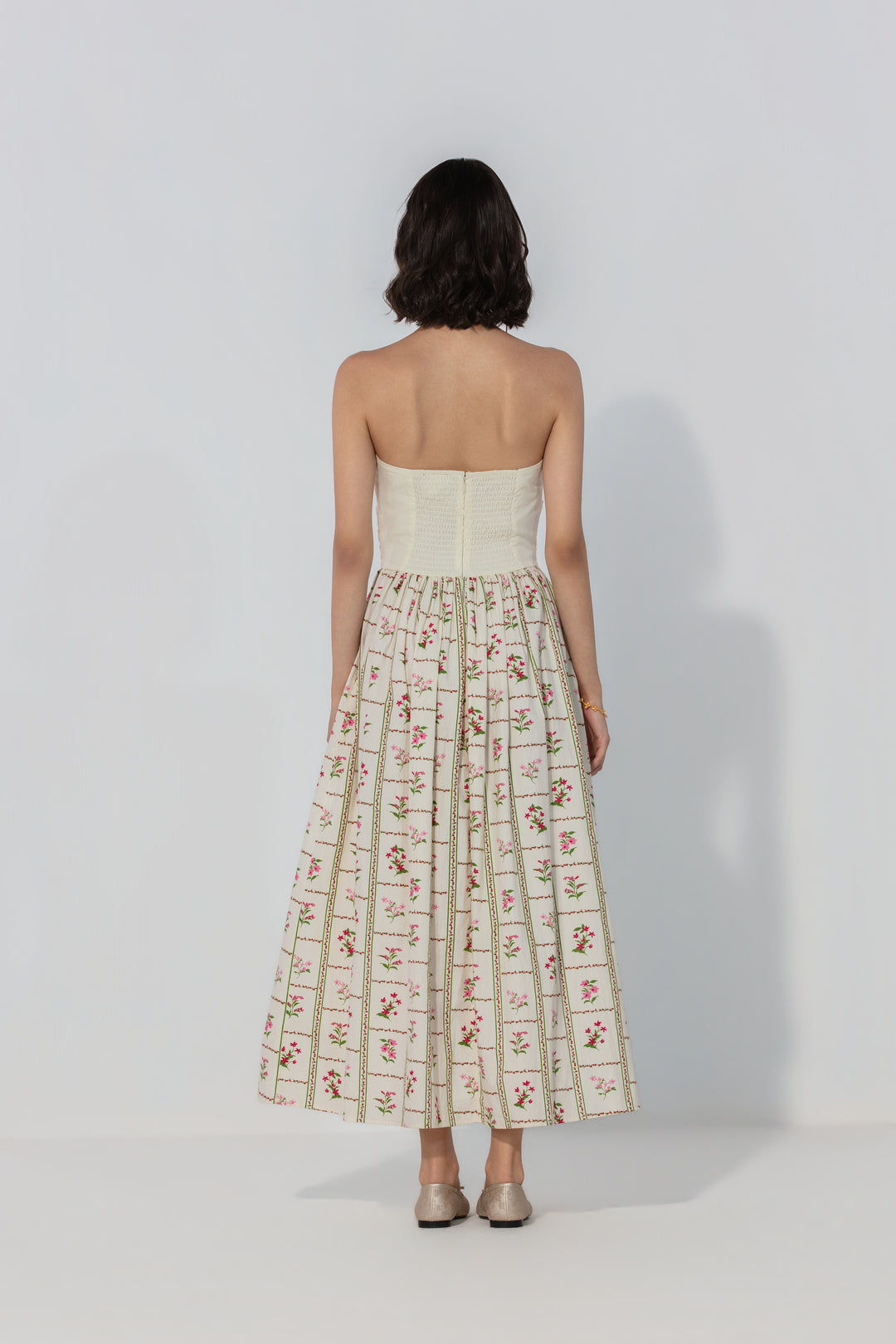 Ivory Floral Maxi Dress