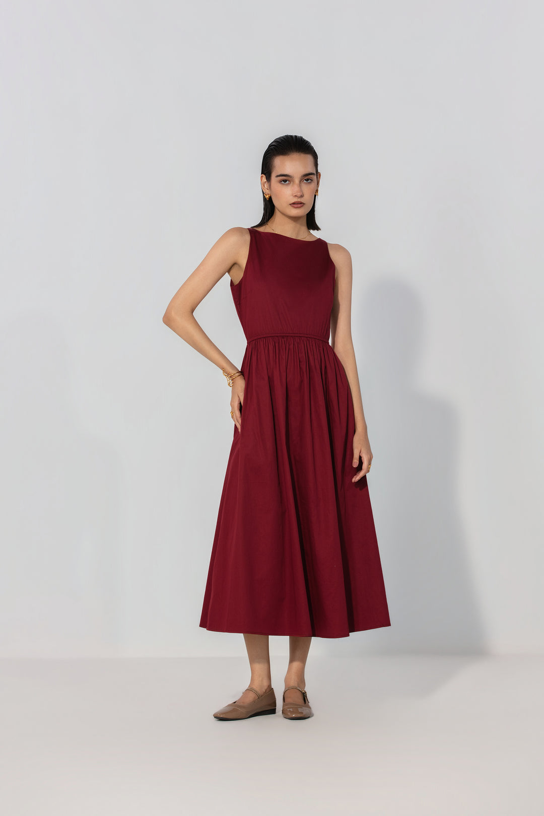 Burgundy Gallery Maxi Dress