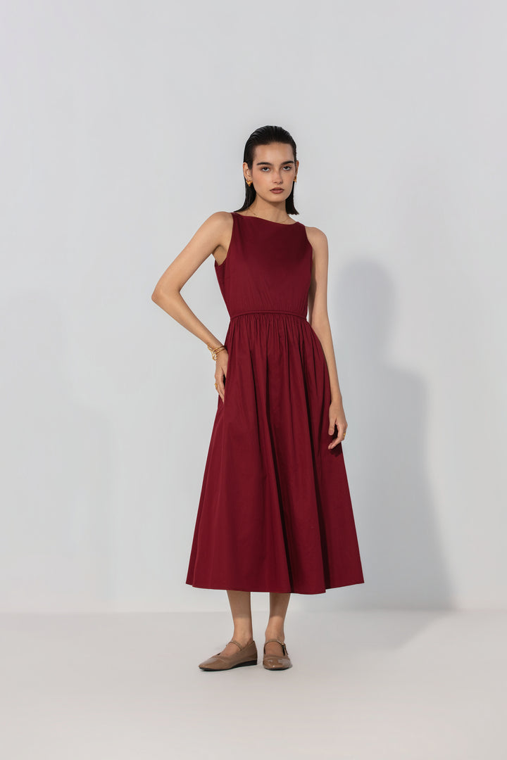 Burgundy Gallery Maxi Dress