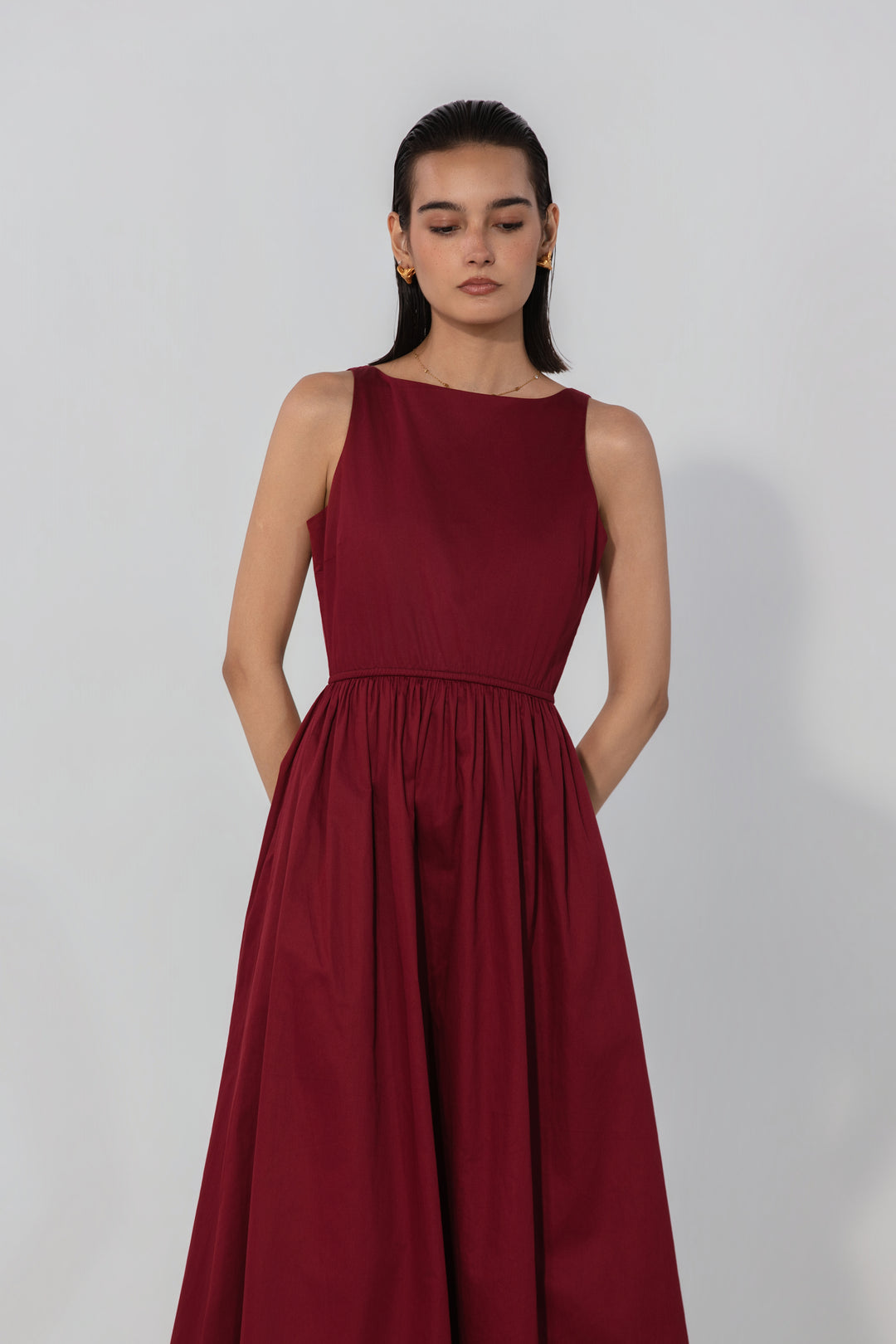 Burgundy Gallery Maxi Dress