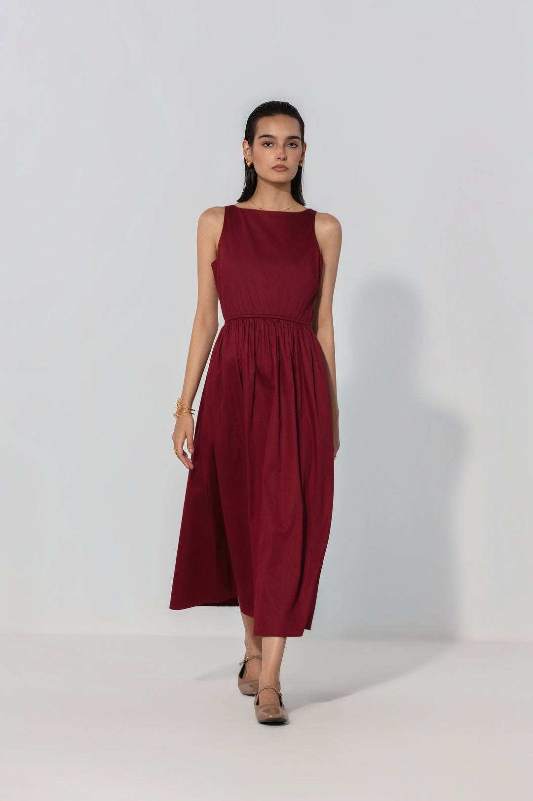 Burgundy Gallery Maxi Dress