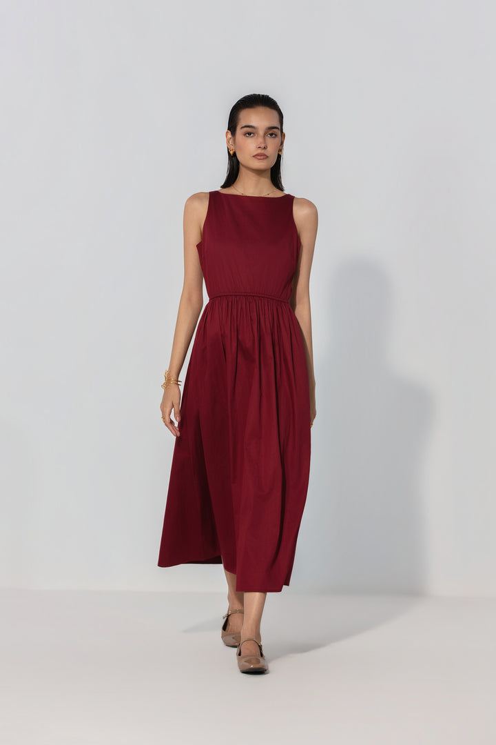 Burgundy Gallery Maxi Dress