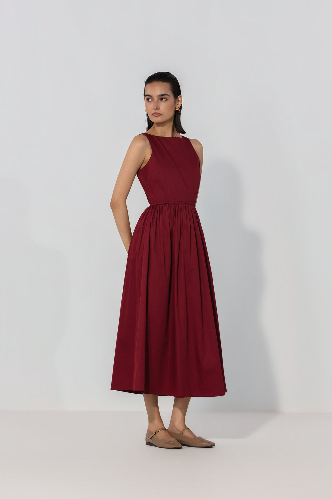Burgundy Gallery Maxi Dress
