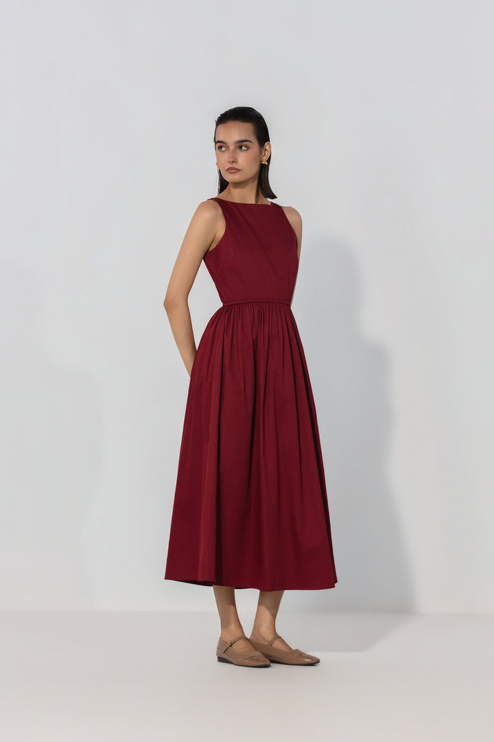 Burgundy Gallery Maxi Dress