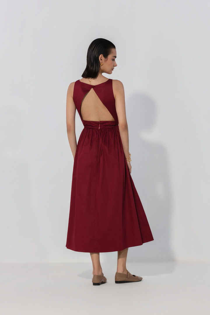 Burgundy Gallery Maxi Dress