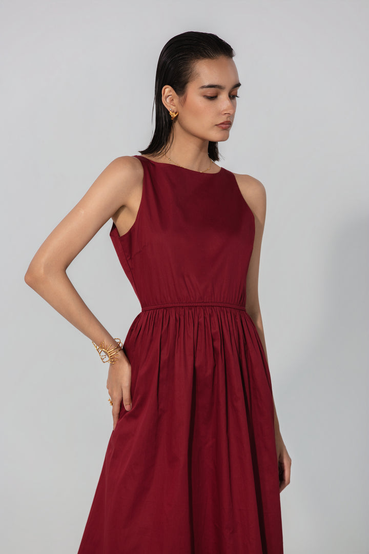Burgundy Gallery Maxi Dress