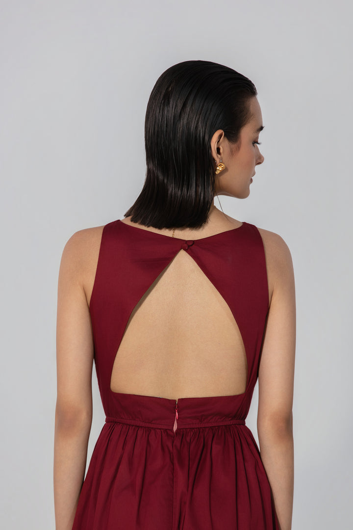 Burgundy Gallery Maxi Dress