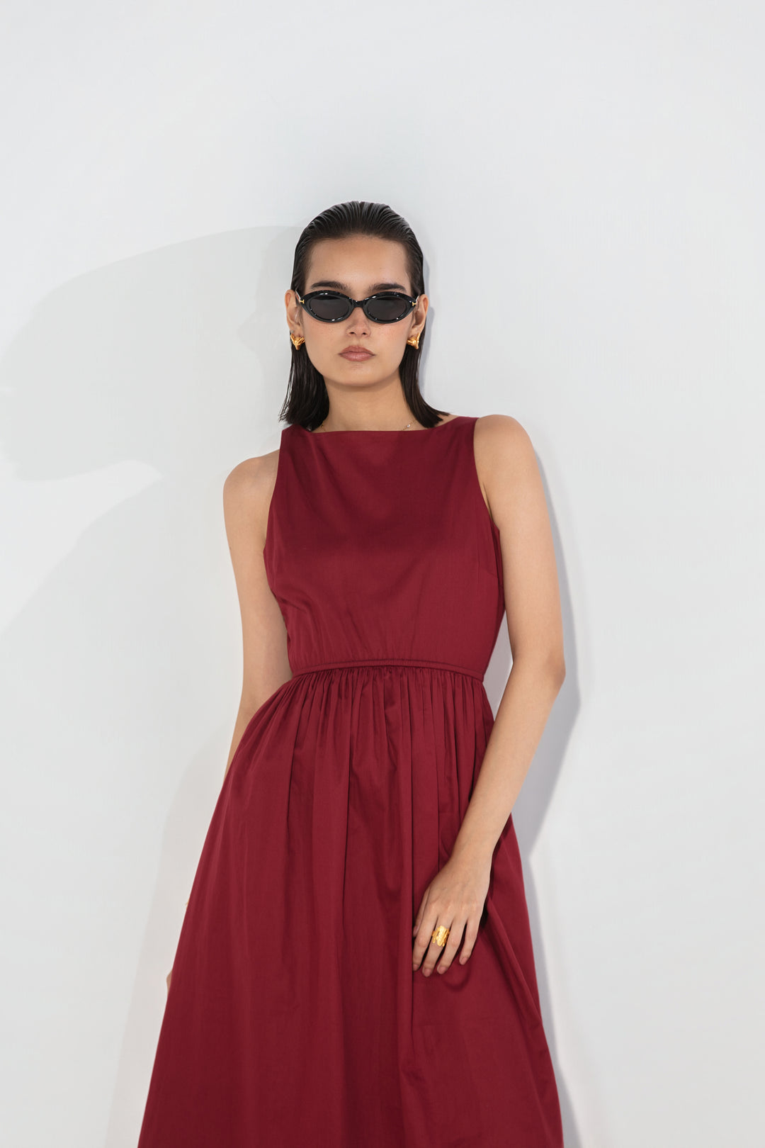 Burgundy Gallery Maxi Dress