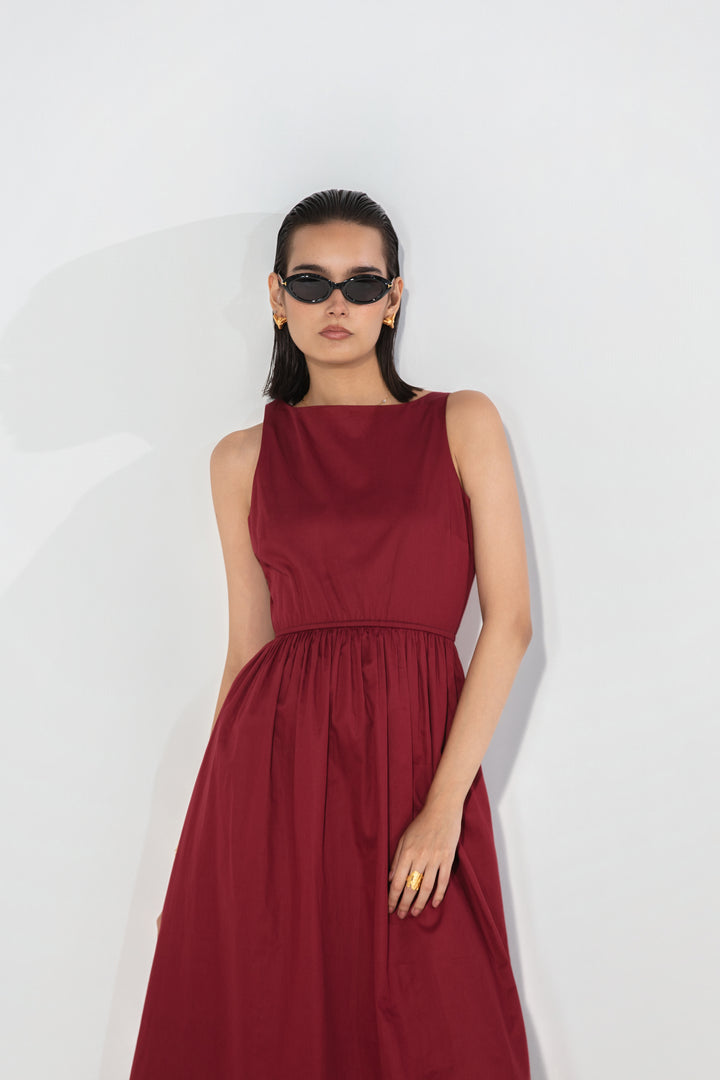 Burgundy Gallery Maxi Dress