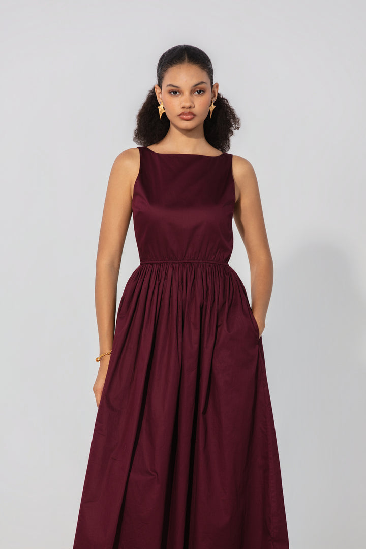 Wine Gallery Maxi Dress
