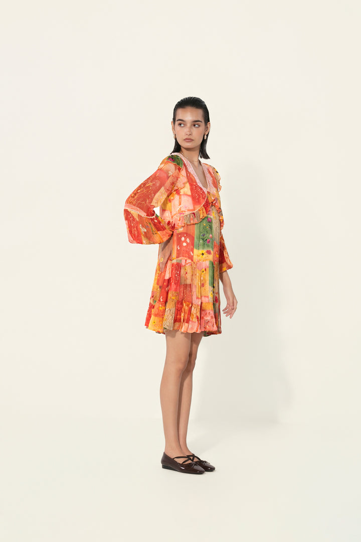 Vijaya Ruffle-Trim Mini Dress
