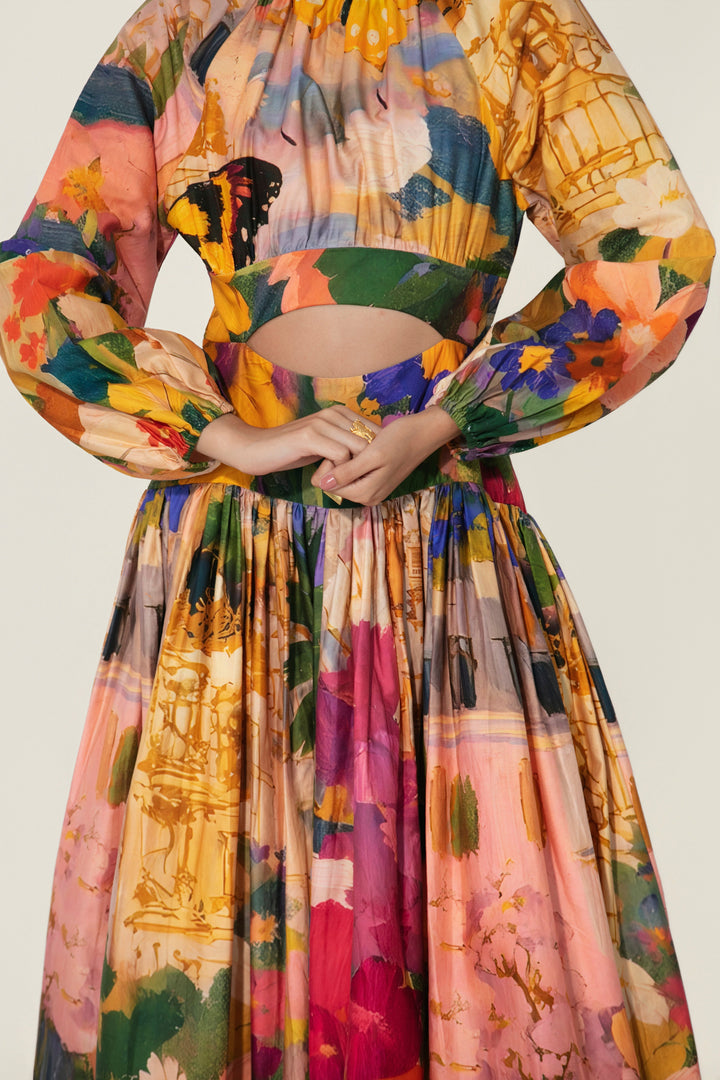 Antara in Jeanne Cutout Gathered Dress