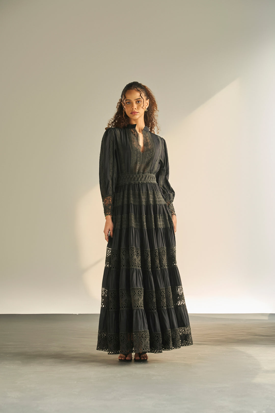 THE ATELIER LACE DRESS - BLACK