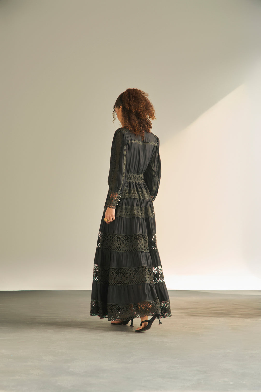 THE ATELIER LACE DRESS - BLACK