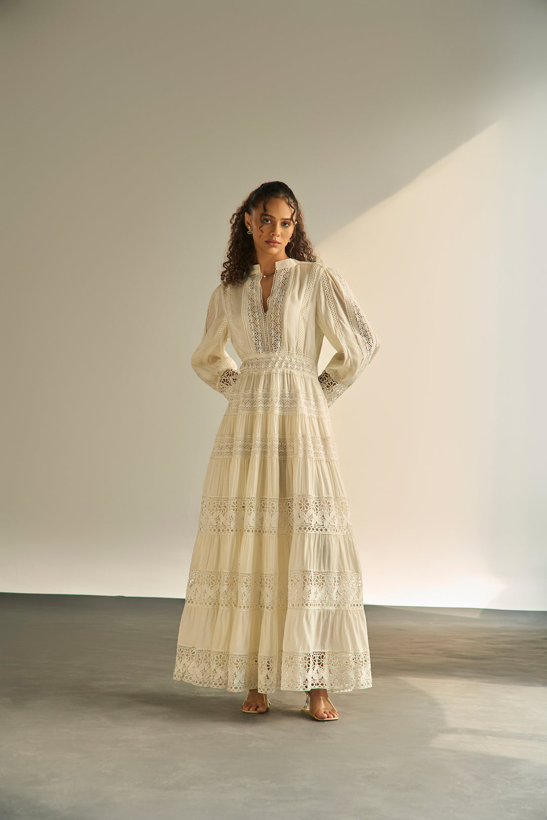 THE ATELIER LACE DRESS - CREAM