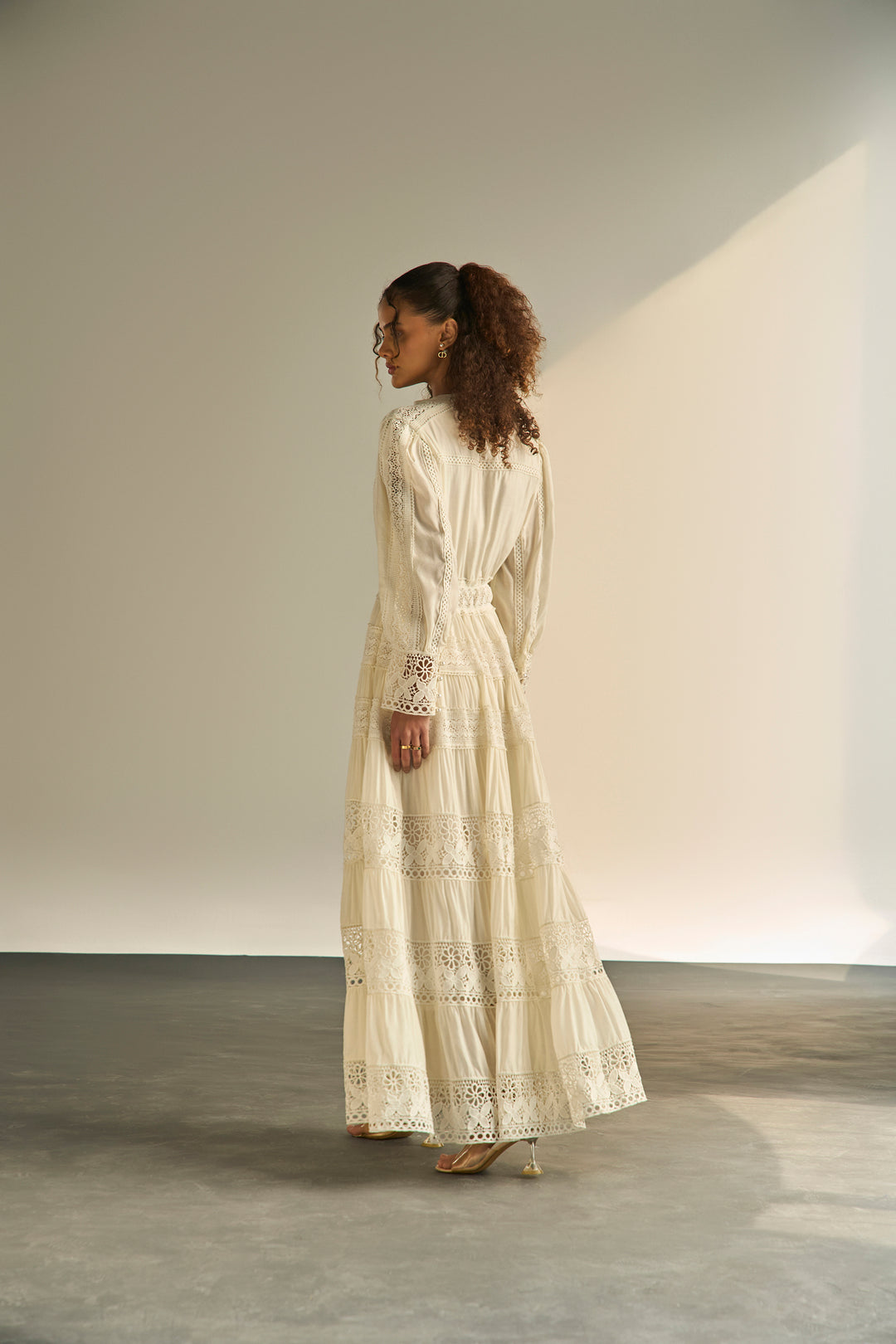 THE ATELIER LACE DRESS - CREAM