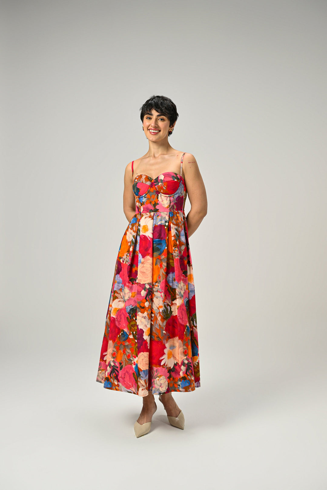 Darcie in Eden Bloom Padded Dress