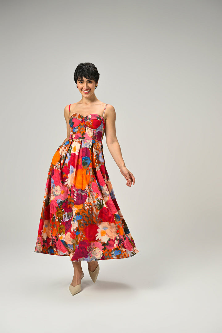 Darcie in Eden Bloom Padded Dress