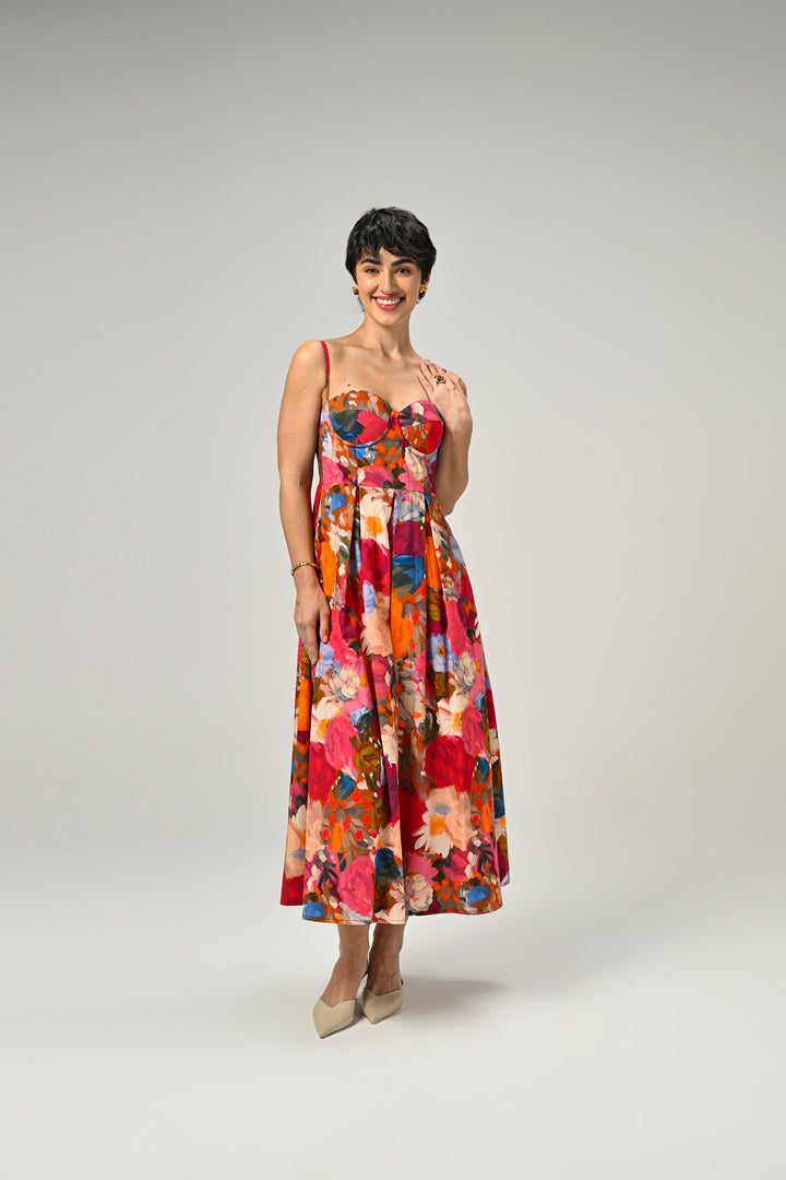 Darcie in Eden Bloom Padded Dress