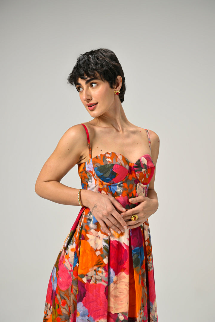 Darcie in Eden Bloom Padded Dress