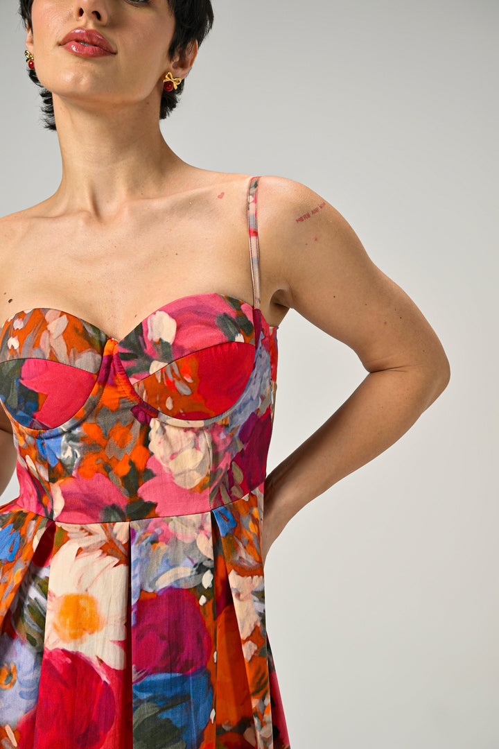 Darcie in Eden Bloom Padded Dress