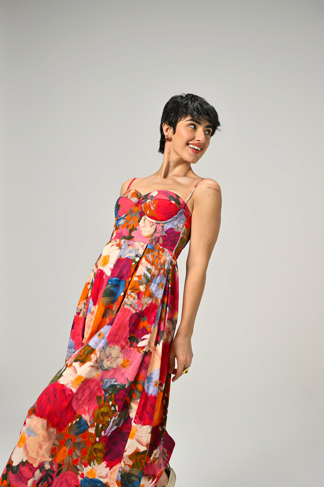 Darcie in Eden Bloom Padded Dress