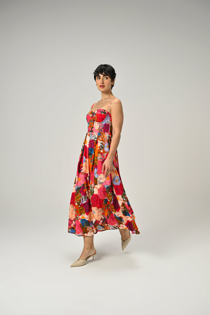 Darcie in Eden Bloom Padded Dress