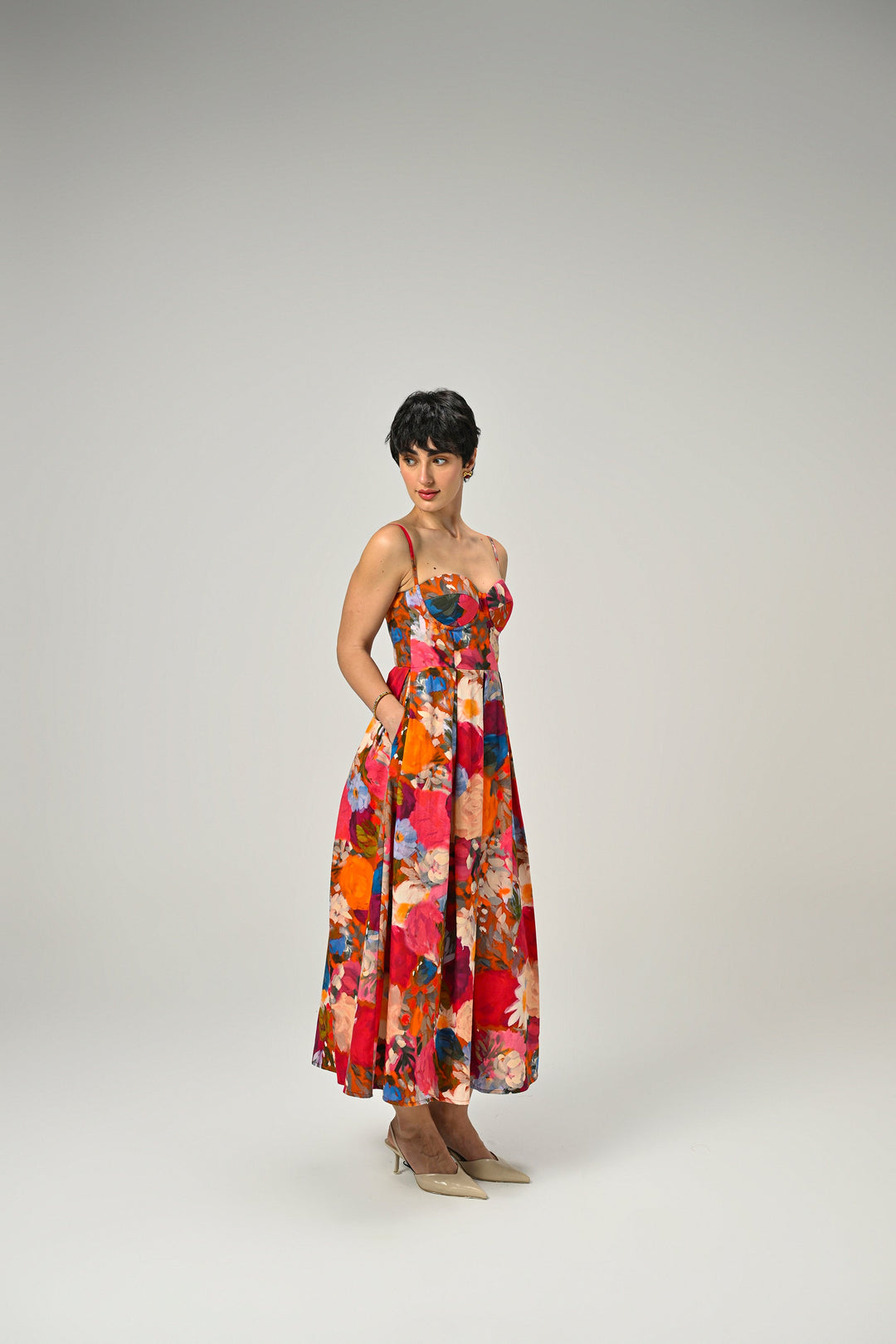 Darcie in Eden Bloom Padded Dress