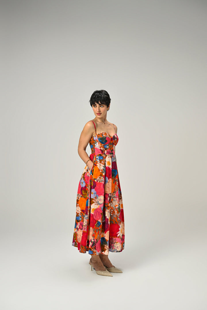 Darcie in Eden Bloom Padded Dress