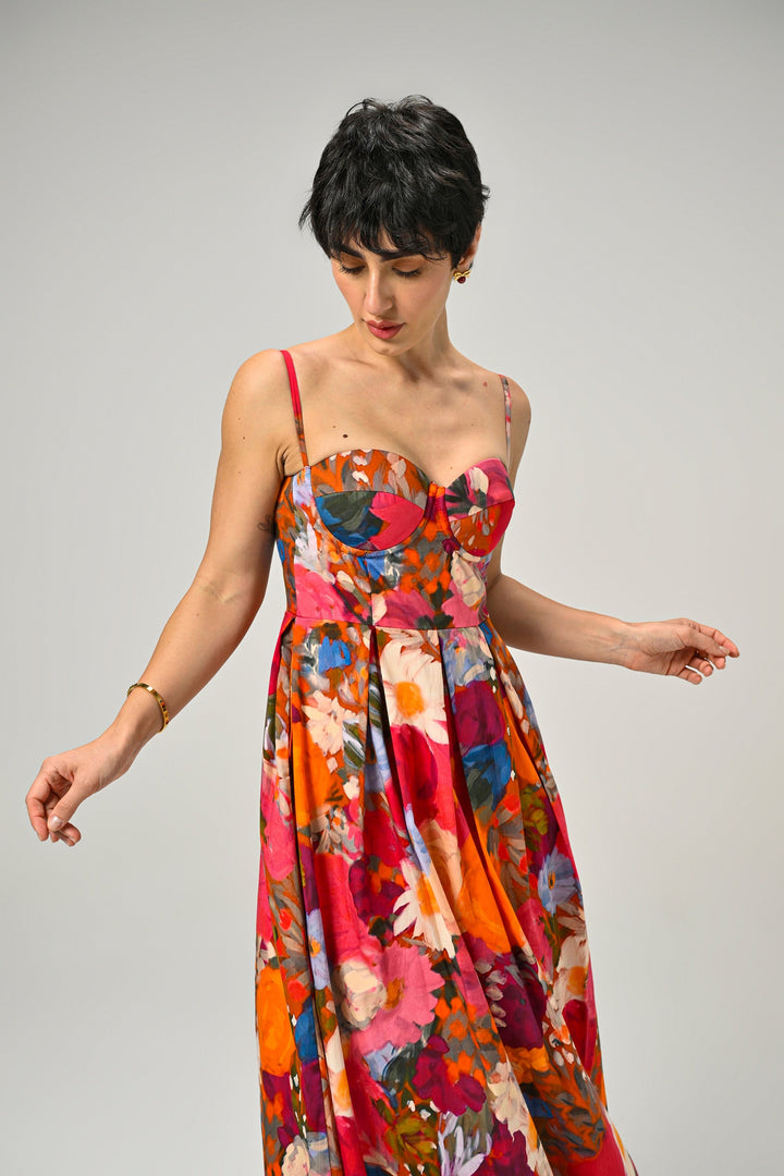 Darcie in Eden Bloom Padded Dress