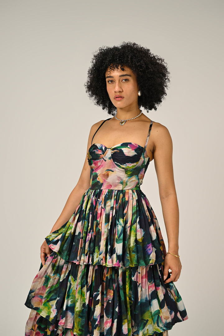 Florentine Bloom Tiered Dress
