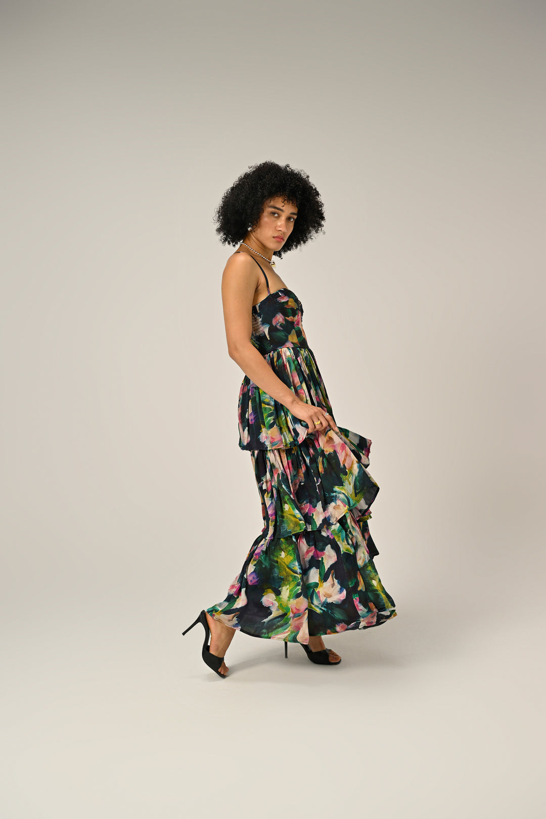 Florentine Bloom Tiered Dress