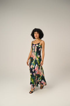 Midnight Bloom Slip Dress
