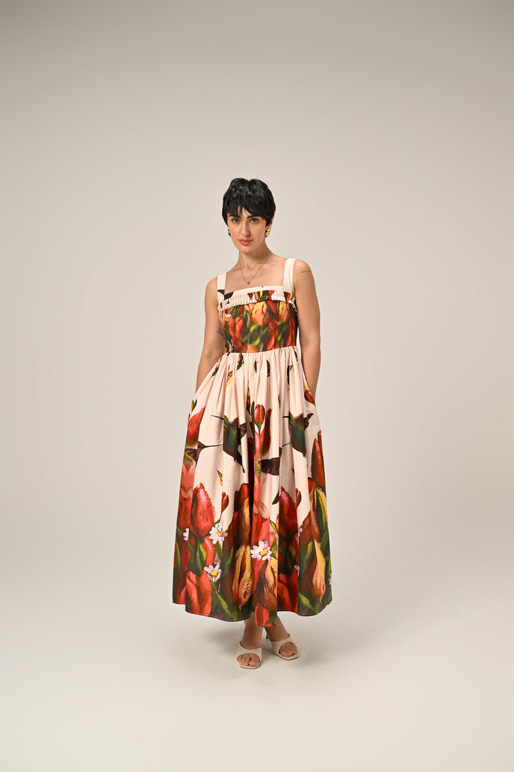 Hummingbird Garden Maxi Dress
