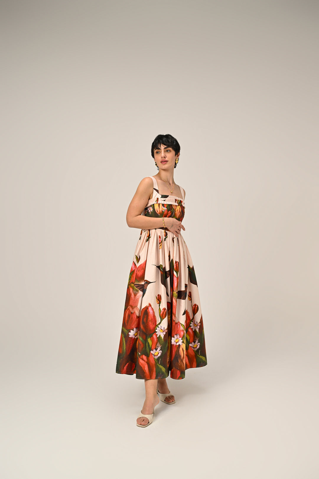 Hummingbird Garden Maxi Dress