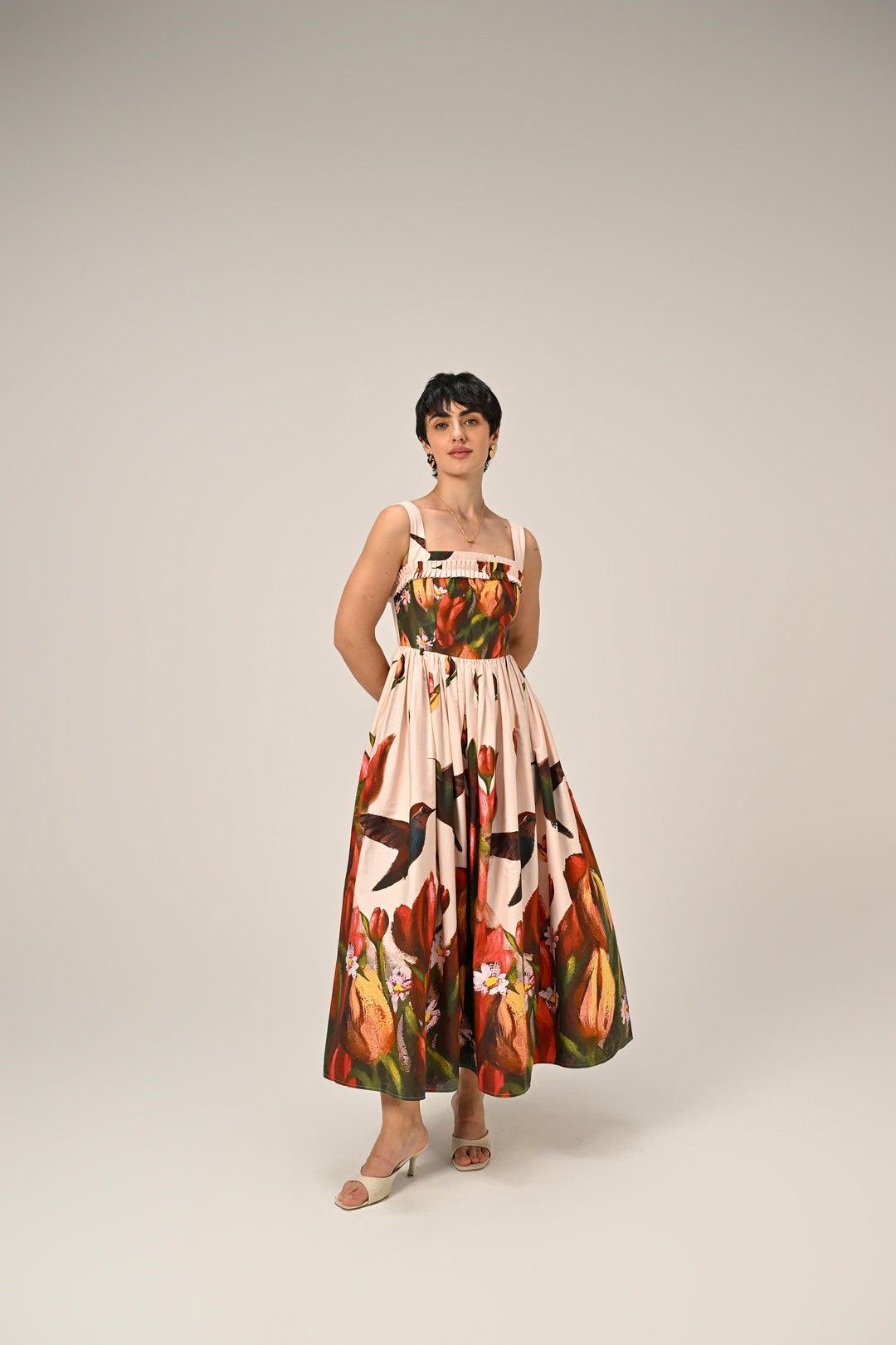 Hummingbird Garden Maxi Dress