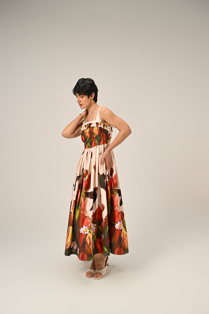 Hummingbird Garden Maxi Dress