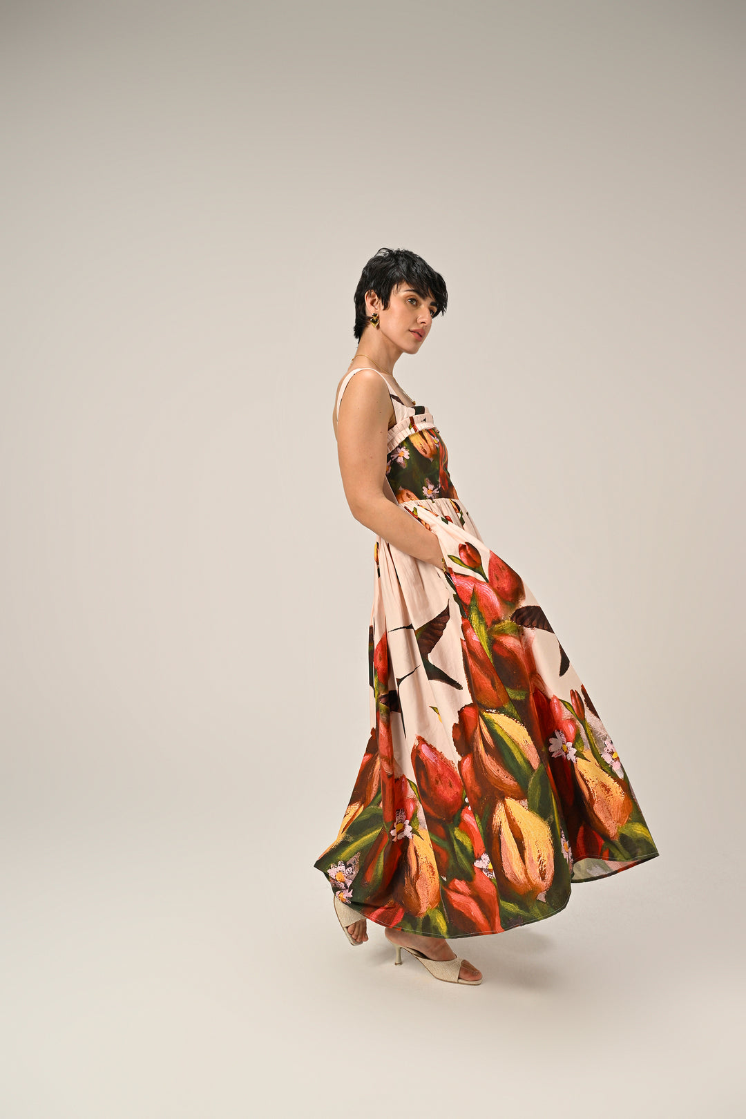 Hummingbird Garden Maxi Dress