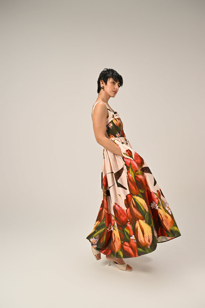 Hummingbird Garden Maxi Dress