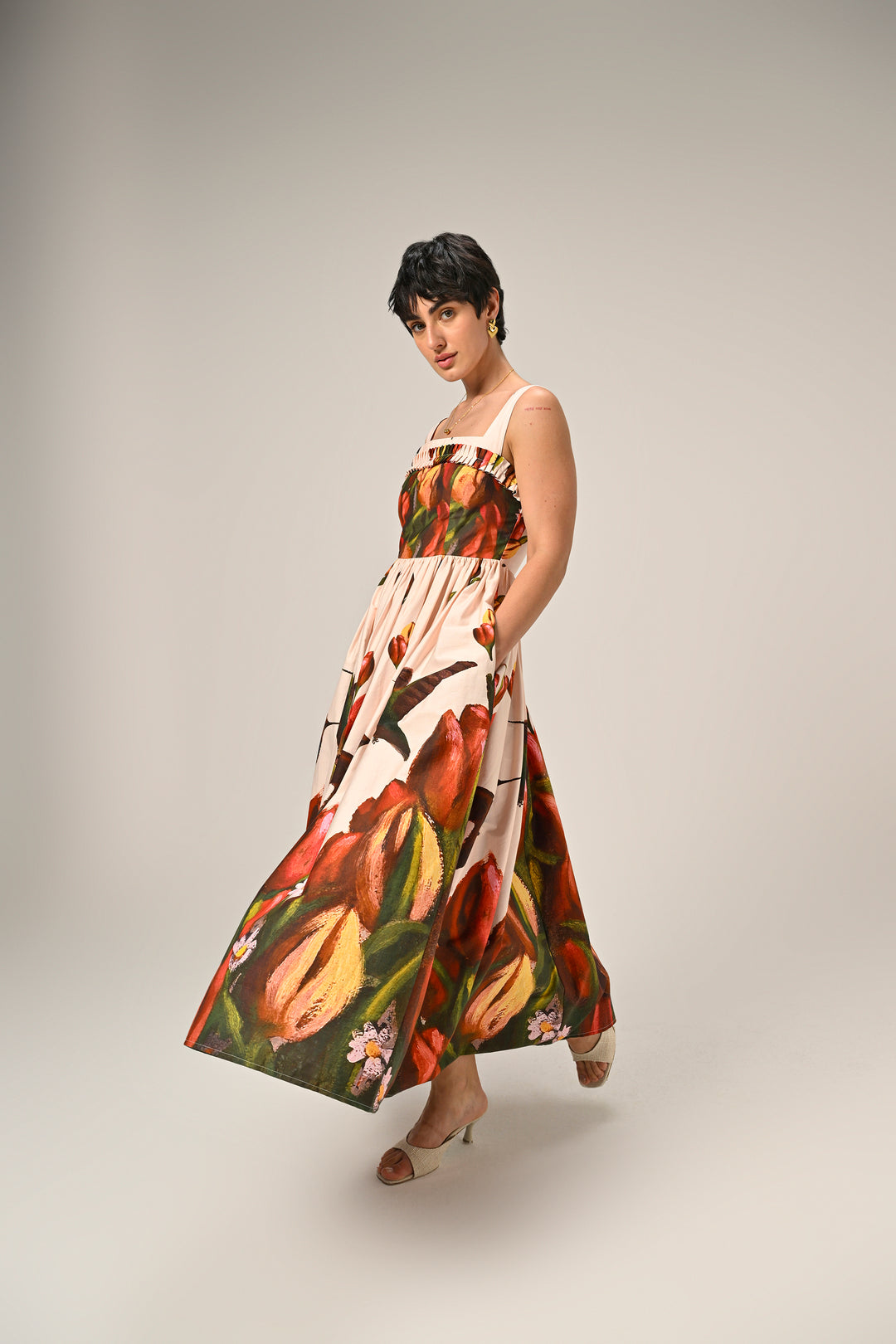 Hummingbird Garden Maxi Dress