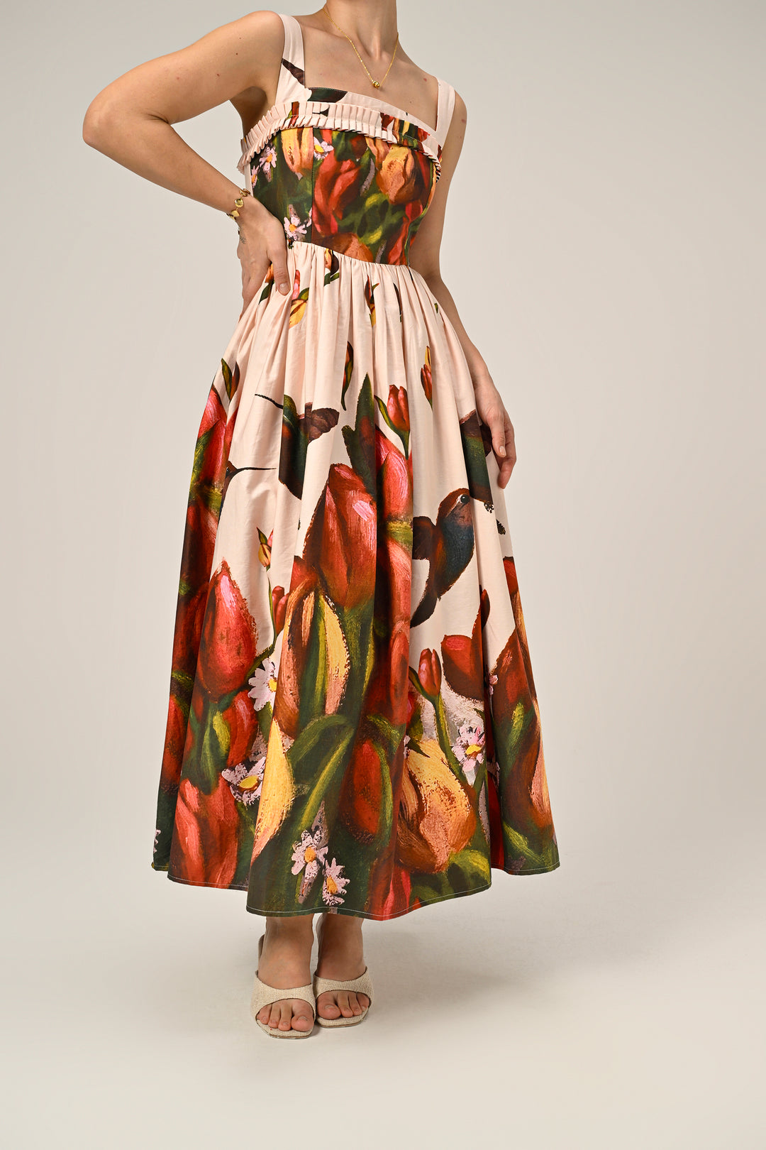 Hummingbird Garden Maxi Dress