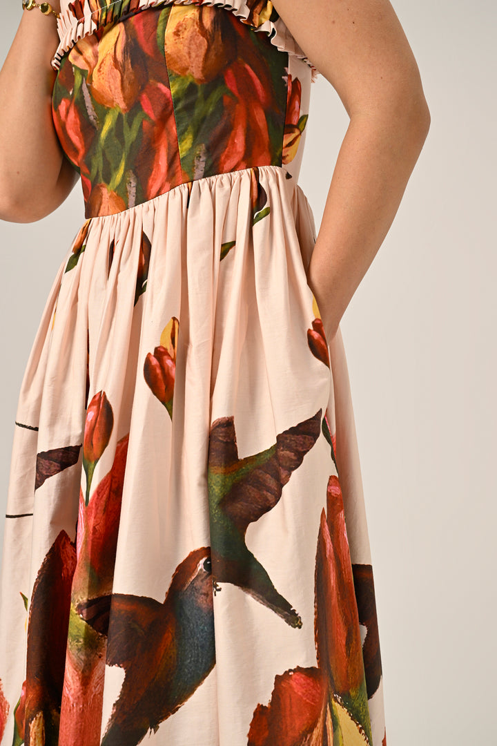 Hummingbird Garden Maxi Dress