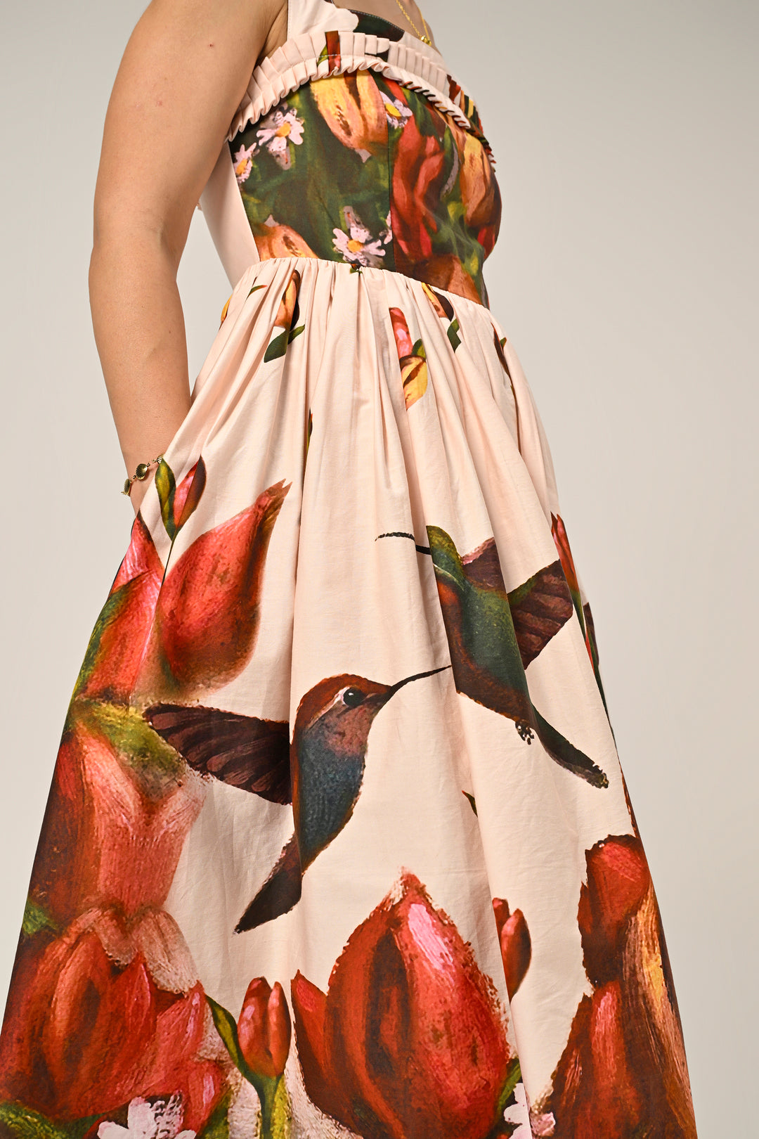 hummingbird maxi dress Fkelyi Womens Fall Dress with Pockets Purple Blue Floral Hummingbird Print V Neck Long Sleeve Maxi Dress for Wedding Guest A-Line Flowy Party Dressess