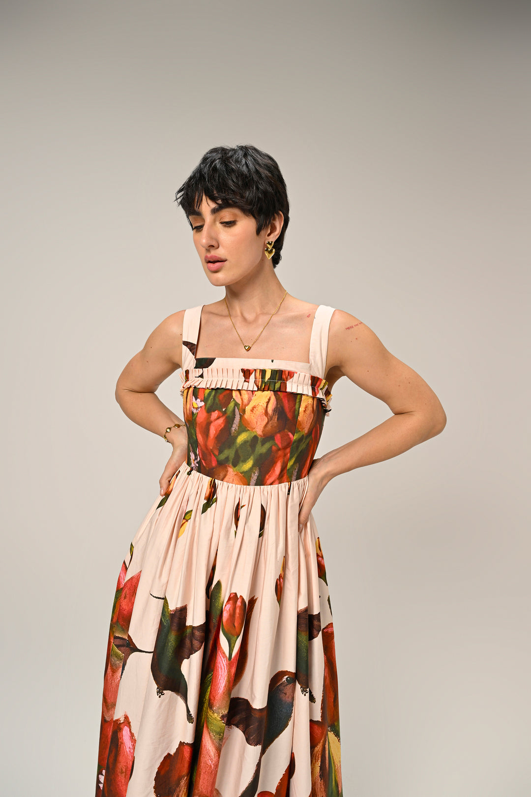 Hummingbird Garden Maxi Dress