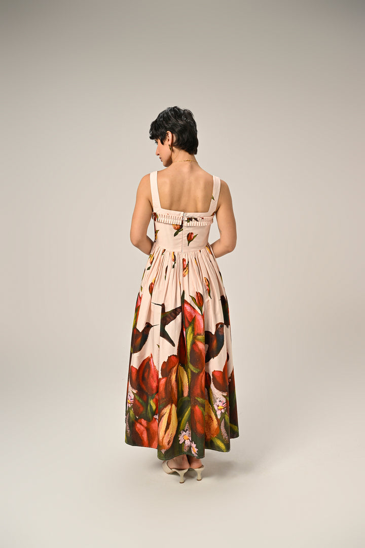 Hummingbird Garden Maxi Dress