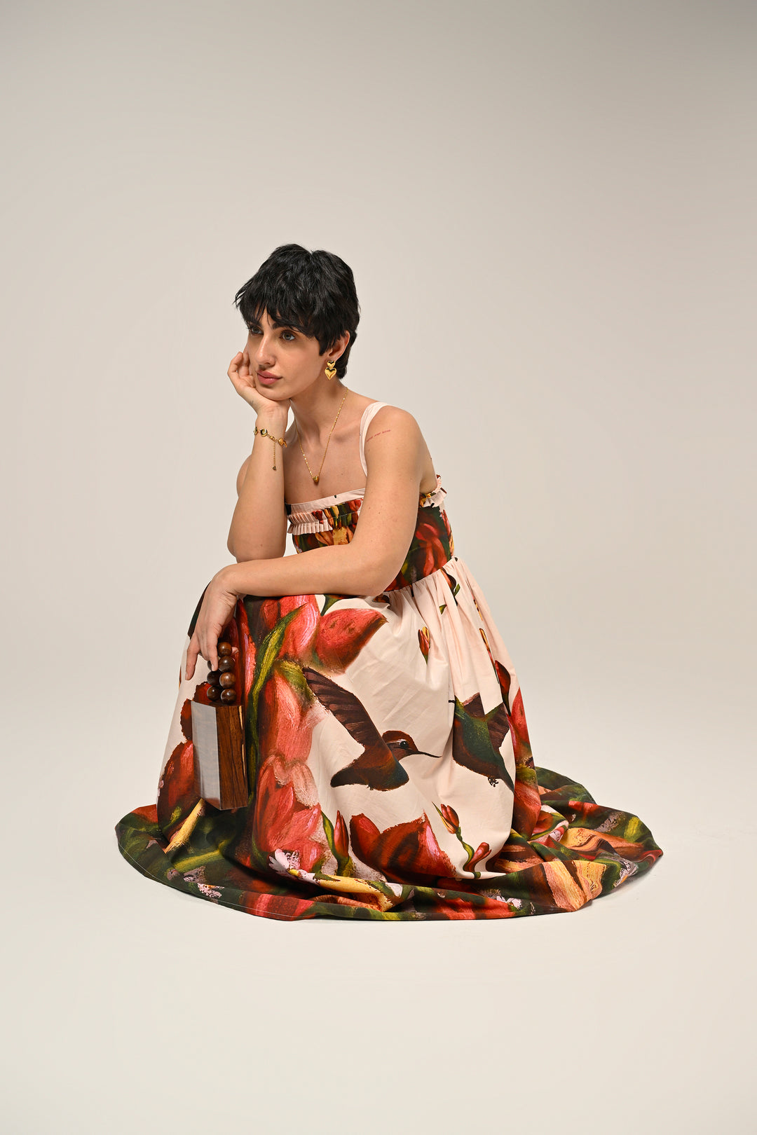 Hummingbird Garden Maxi Dress