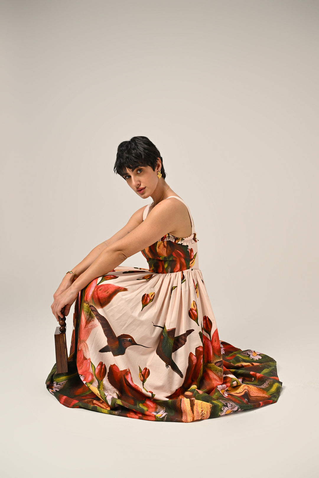 Hummingbird Garden Maxi Dress