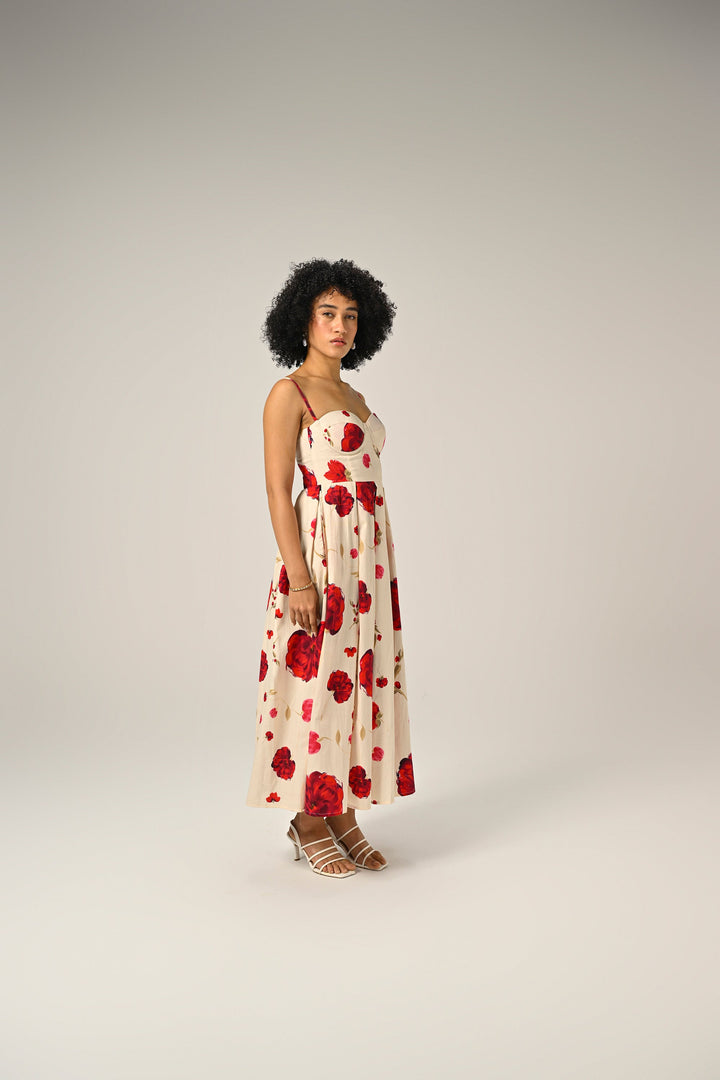 Nourie in Scarlet Muse Padded Dress