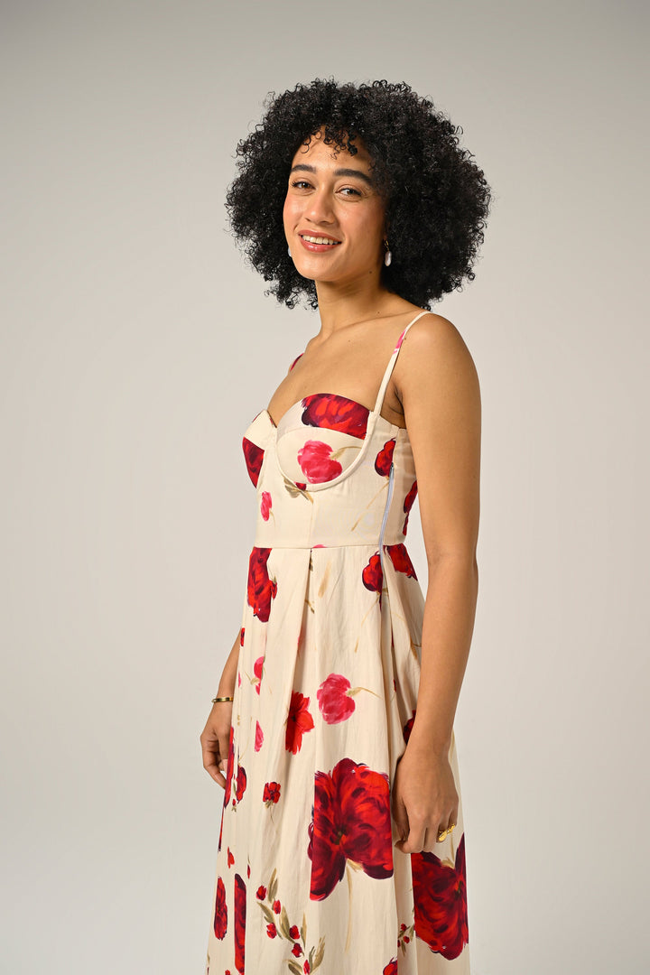 Nourie in Scarlet Muse Padded Dress